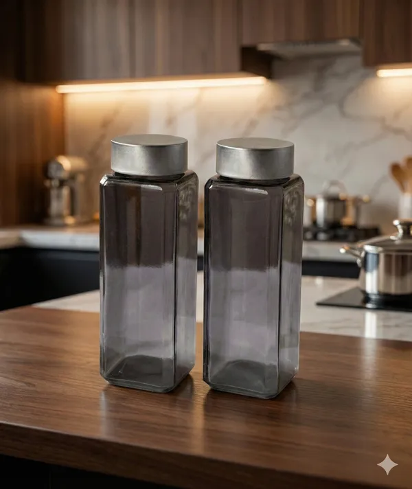 Glass_Square_Grey_Water_Bottle_Set_Of_2_500_Ml