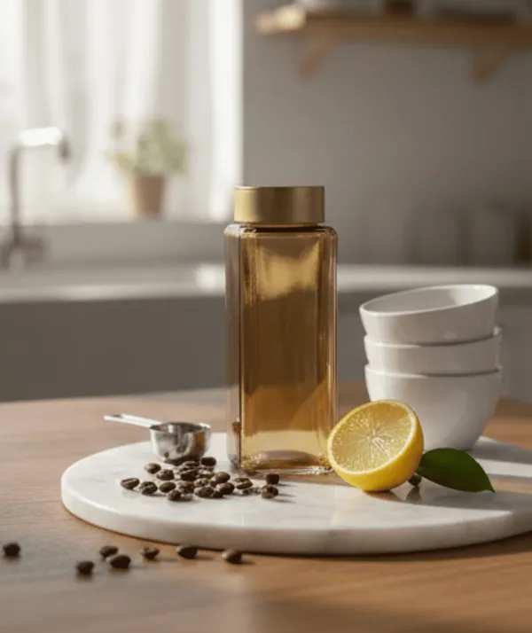 Glass_Square_Amber_Yellow_Water_Bottle_Set_Of_2_500_Ml