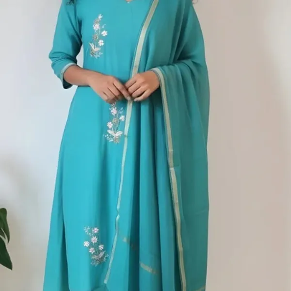 Pine_Green_Mul_Chanderi_Suit_Set