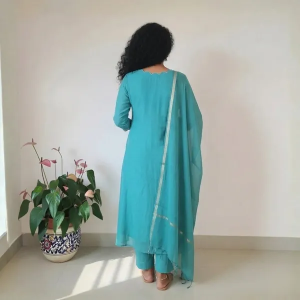 Pine_Green_Mul_Chanderi_Suit_Set