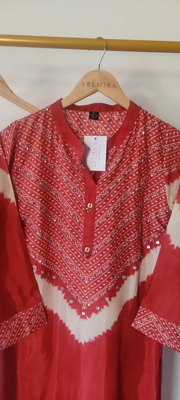 Red_Pure_Muslin_Embroidered_Co_Ord_Set_For_Women