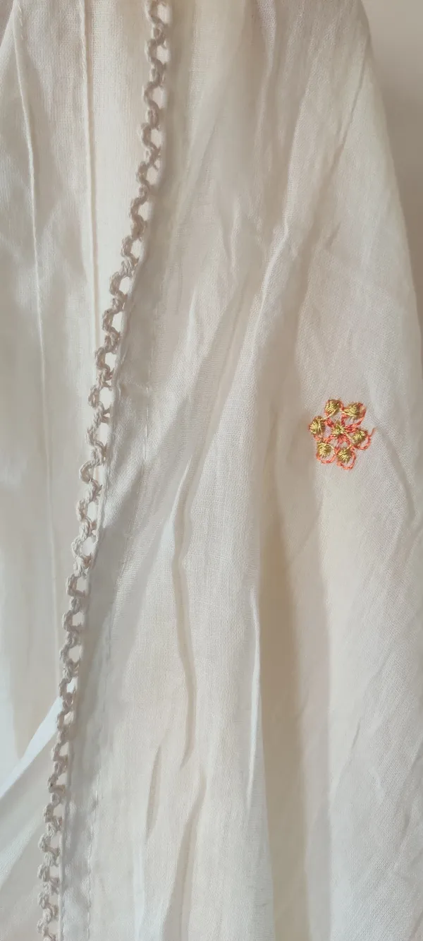 White_Pure_Mul_Cotton_Suit_For_Women