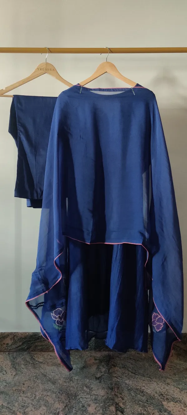 Blue_Pure_Mul_Chanderi_Suit_Set_For_Women