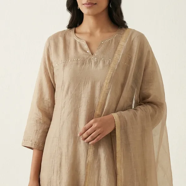 Beige_Pure_Chanderi_Suit_For_Women