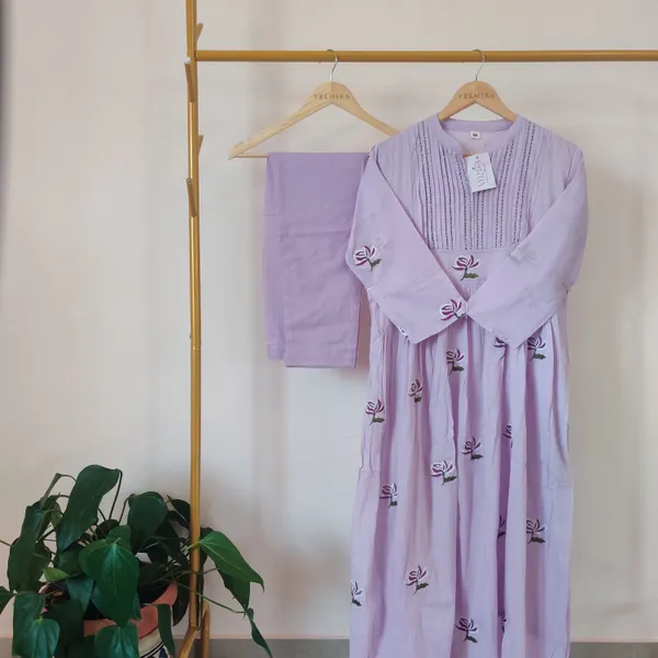 Lavender_Mul_Cotton_Co_Ord_Set_For_Women