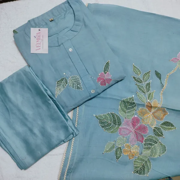 Sky_Blue_Pure_Mul_Chanderi_Suit_Set_For_Women