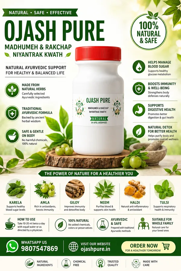 Ojash_Pure_Madhumeh_Raktchap_Niyantrak_Kwath_Herbal_Extract