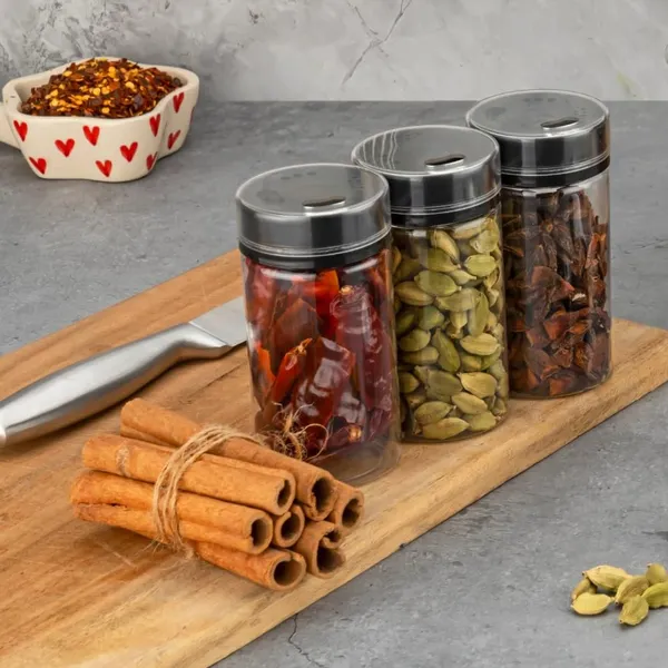 Transparent_Plastic_Spice_Bottle_Set_Of_5_|_Round_Masala_Containers_With_Normal_Lid_|_Kitchen_Seasoning_Storage_Jars_|_160_Ml_Each