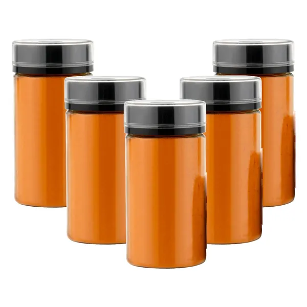 Transparent_Plastic_Spice_Bottle_Set_Of_5_|_Round_Masala_Containers_With_Normal_Lid_|_Kitchen_Seasoning_Storage_Jars_|_160_Ml_Each