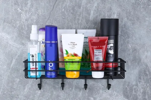 Self_Adhesive_Toilet_Paper_Holder_With_4_Hook_Shelf___Tissue_Paper_Roll_Towel_Holder__Storage_Rack__Standard_Size__Black__Combo_Pack__Toilet_Paper_Holder