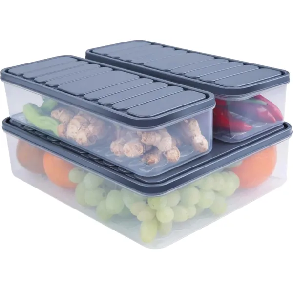 Fridge_Storage_Box__Containers_For_Food__Kitchen_Organizer__Freezer__Fruits__Vegetables__Fish__Fresh_Longer__Draining_Crisper_Refrigerator_Box__Black__1200Mlx2__2500_Mlx1