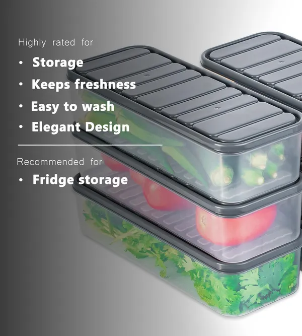Fridge_Storage_Box__Containers_For_Food__Kitchen_Organizer__Freezer__Fruits__Vegetables__Fish__Fresh_Longer__Draining_Crisper_Refrigerator_Box__Black__1200Mlx2__2500_Mlx1