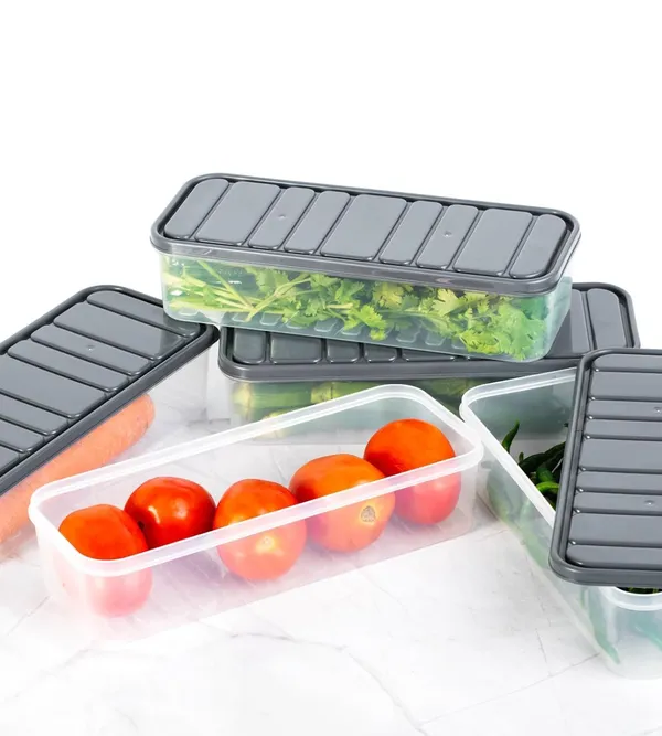 Fridge_Storage_Box__Containers_For_Food__Kitchen_Organizer__Freezer__Fruits__Vegetables__Fish__Fresh_Longer__Draining_Crisper_Refrigerator_Box__Black__1200Mlx2__2500_Mlx1