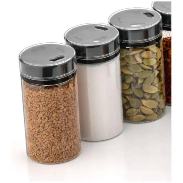 Transparent_Plastic_Spice_Bottle_Set_Of_3_|_Round_Masala_Containers_With_Normal_Lid_|_Kitchen_Seasoning_Storage_Jars_|_160_Ml_Each