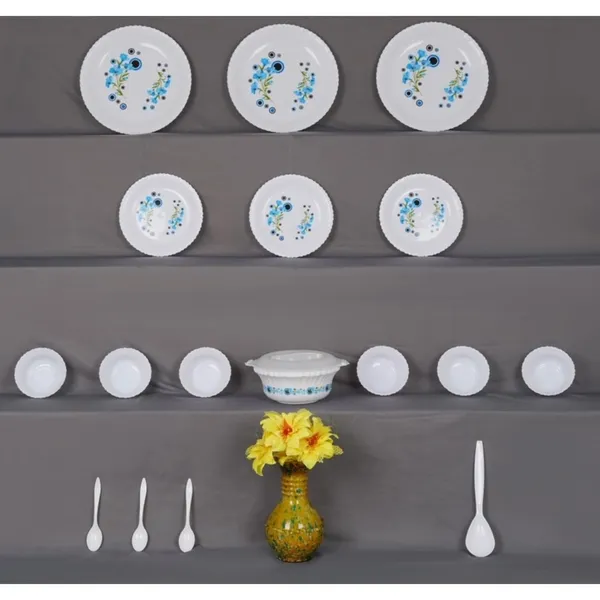 18-Piece_Microwave_Safe_Dinner_Set,_Blue_Floral_Design,_Unbreakable_Plastic_With_Plates,_Bowls_And_Spoons