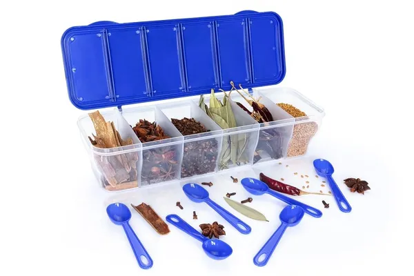 6-In-1_Masala_Box_Air_tight_BPA-Free_Plastic_Spice_&_Pickle_Storage_Container_With_Spoons_1800_Ml_Blue