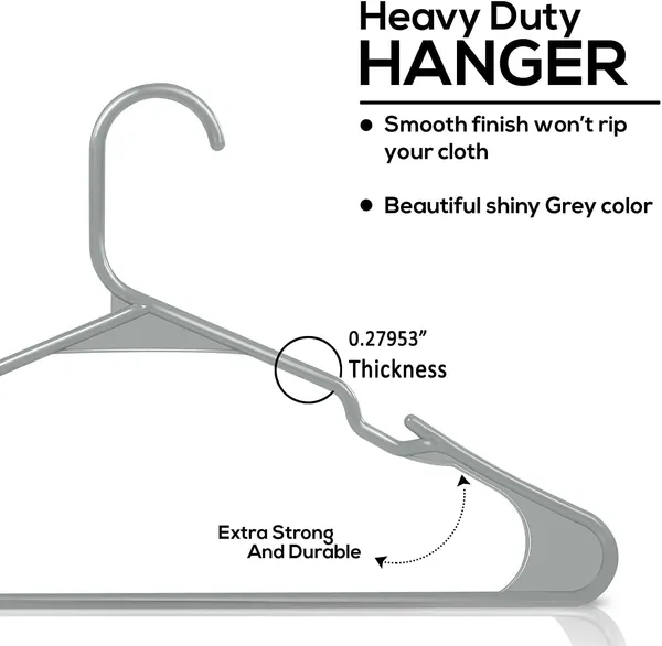 Pack_Of_6__Heavy_Duty_Plastic_Clothes_Hangers__Grey_Smooth_Finish_Adult_Size_40X23Cm__Notched_Design_Durable_&_Space_Saving