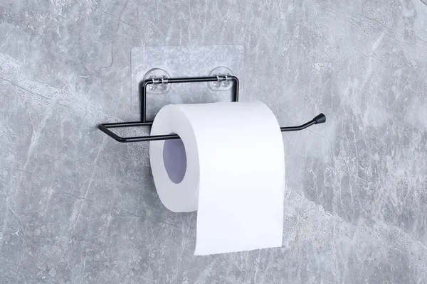 Wall_Mount_Steel_Toilet_Paper_Holder_|_Black_Self-Adhesive_Bathroom_Tissue_Roll_Stand_With_Suction_Cup_|_25_X_5.5_Cm