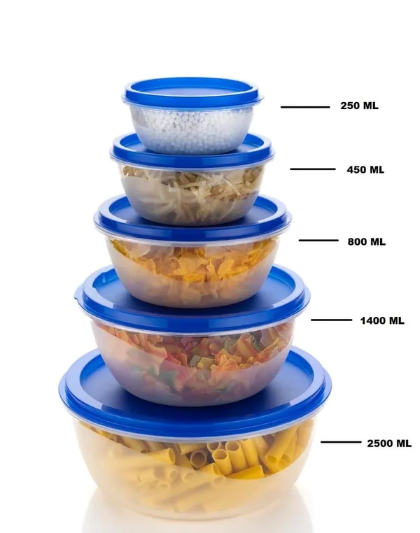 5-Piece_Food_Storage_Container_Set_With_Blue_Lids_–_Clear_Plastic_Nesting_Bowls_|_250Ml_To_2500Ml_|_Round_Airtight_Kitchen_Containers