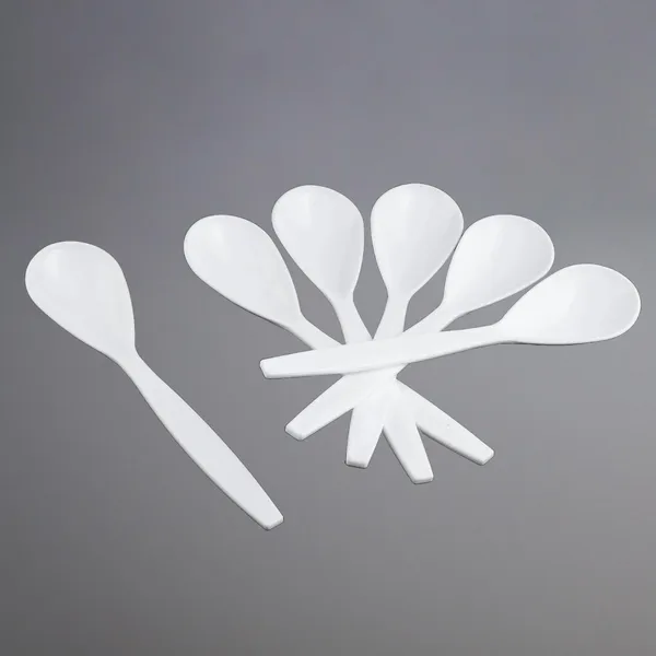 Food_Grade_Plastic_Spoons_Set_Of_6,_Dinner_Spoon_Length_24Cm,_Food_Grade_Plasticware_For_Home_&_Kitchen-_White_Polished,_6_Decorative_Spoons,_Set_Of_6