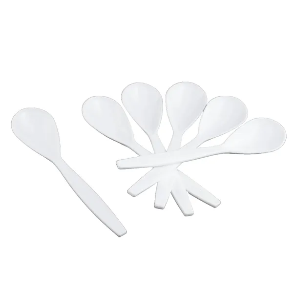 Food_Grade_Plastic_Spoons_Set_Of_6,_Dinner_Spoon_Length_24Cm,_Food_Grade_Plasticware_For_Home_&_Kitchen-_White_Polished,_6_Decorative_Spoons,_Set_Of_6