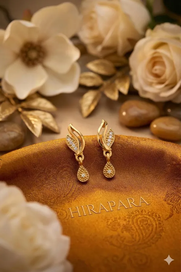 Elegant_Gold_Plated_Brass_Daily_Small_Dangle_Earrings_For_Women_|_Office_&_Festive_Paisley_And_Floral_Design,_2.5Cm_Length,_2_Pairs_Set