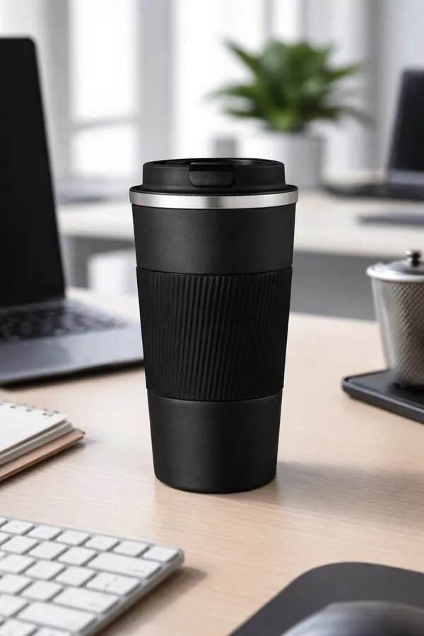 Premium_600ml_Insulated_Coffee_Travel_Mug__Double_Walled_Stainless_Steel__Leak_Proof_&_Car_Friendly_Coffee_Tumbler_with_Anti_Slip_Black_Silicone_Grip__Perfect_for_Home_Office__and_Outdoor_Travel