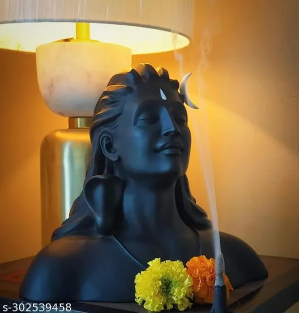 Adiyogi_Shiva_Statue_For_Worship_Home_Office_Decor_In_Matt_Black_Big_Size_12_Inch_Length