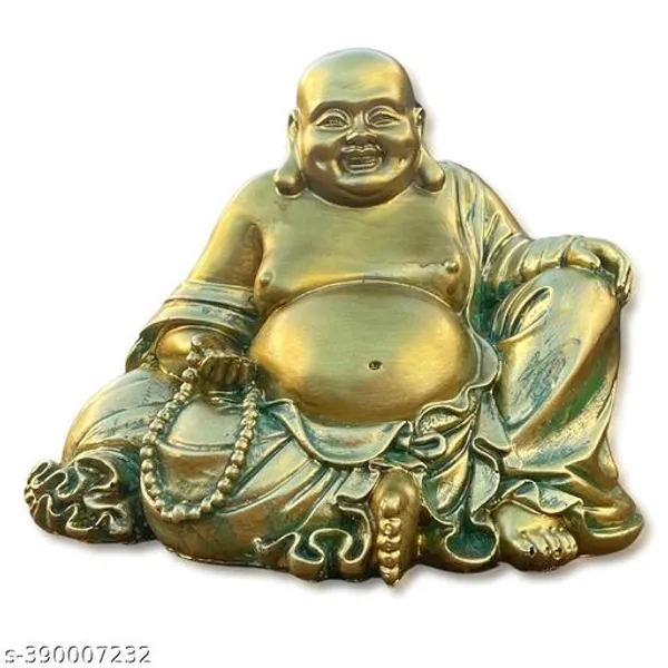 Happy_Laughing_Buddha_Statue_6.5_Inches_High_Handmade_Antique_Gold_Style_For_Feng_Shui_Good_Luck_Wealth_And_Happiness_Essence_Of_Joy