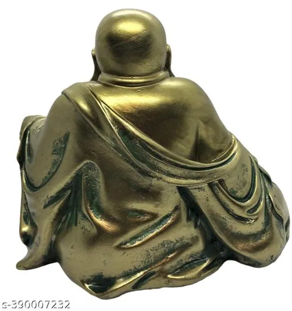 Happy_Laughing_Buddha_Statue_6.5_Inches_High_Handmade_Antique_Gold_Style_For_Feng_Shui_Good_Luck_Wealth_And_Happiness_Essence_Of_Joy