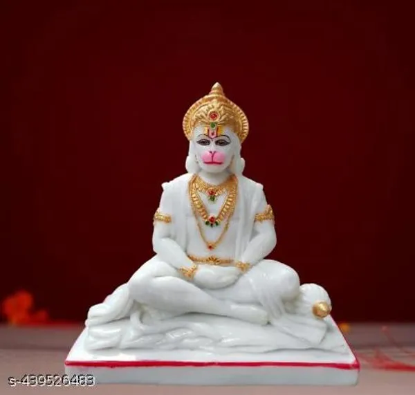 New_Premium_Beautifully_Handcrafted_Marble_Panchmukhi_Hanuman_Ji_Idol_For_Home_Temple_Statue_Showpiece_Panchmukhi_Hanuman_Murti_Statue_For_Home_Decor_Gifting_Size_White_10_Inch