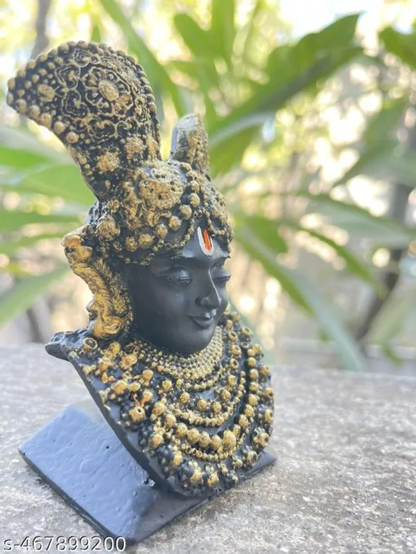 Pack_Of_2_Nathdwara_Srinathji_Mukharvind_Darshan_Swaroop_Lord_Krishna_Statue_Sculpture_For_Home_Office_Bedroom_Living_Room_Size_Height_3.5_Inch_Lenghth_5_Cm_Material_Marble_Dust