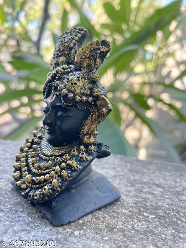 Pack_Of_2_Nathdwara_Srinathji_Mukharvind_Darshan_Swaroop_Lord_Krishna_Statue_Sculpture_For_Home_Office_Bedroom_Living_Room_Size_Height_3.5_Inch_Lenghth_5_Cm_Material_Marble_Dust