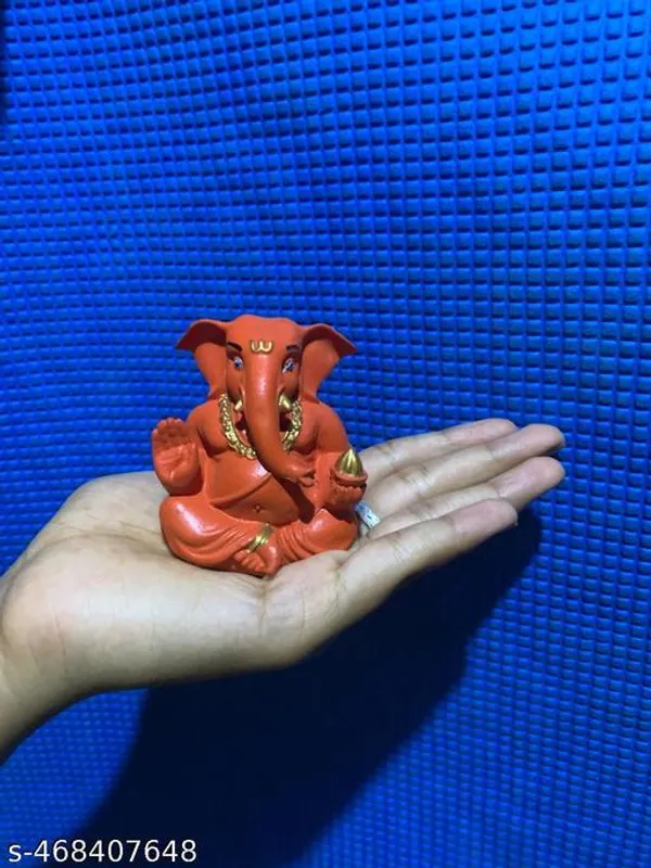 Pack_Of_2_Poly_Resin_Ganesha_Statue_Perfect_For_Car_Dashboard_Office_Desk_Shelves_And_Home_Decor_Ideal_Housewarming_Gift_Orange