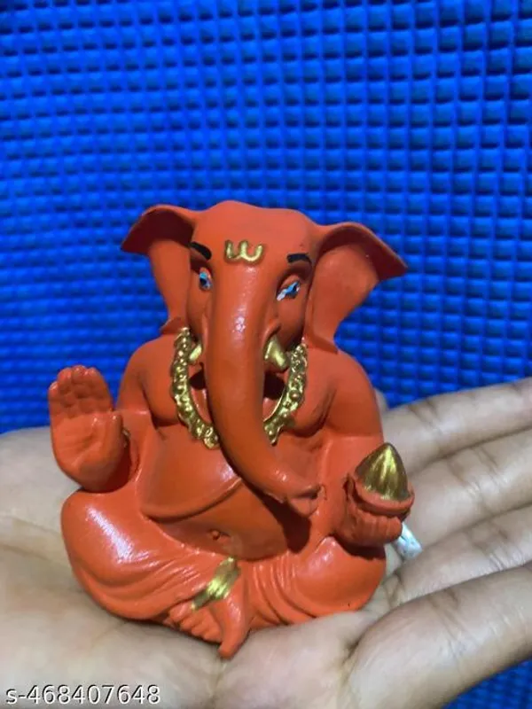 Pack_Of_2_Poly_Resin_Ganesha_Statue_Perfect_For_Car_Dashboard_Office_Desk_Shelves_And_Home_Decor_Ideal_Housewarming_Gift_Orange
