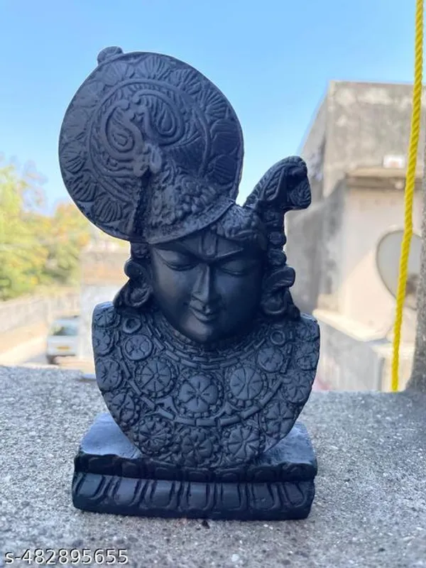 Pack_Of_2_Nathdwara_Srinathji_Mukharvind_Darshan_Swaroop_Lord_Krishna_Statue_Sculpture_For_Home_Office_Bedroom_Living_Room_Size_Height_6_Inch_Lenghth_3_Inch_Material_Marble_Dust