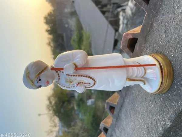 Virpur_Jalaram_Bapa_For_Home_Office_Mandir_Decor_Gift_Items_Collectible_Handicraft_Art_Height_7.5_Inch_Length_2.5
