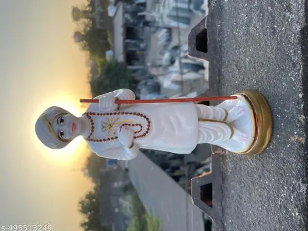 Virpur_Jalaram_Bapa_For_Home_Office_Mandir_Decor_Gift_Items_Collectible_Handicraft_Art_Height_7.5_Inch_Length_2.5