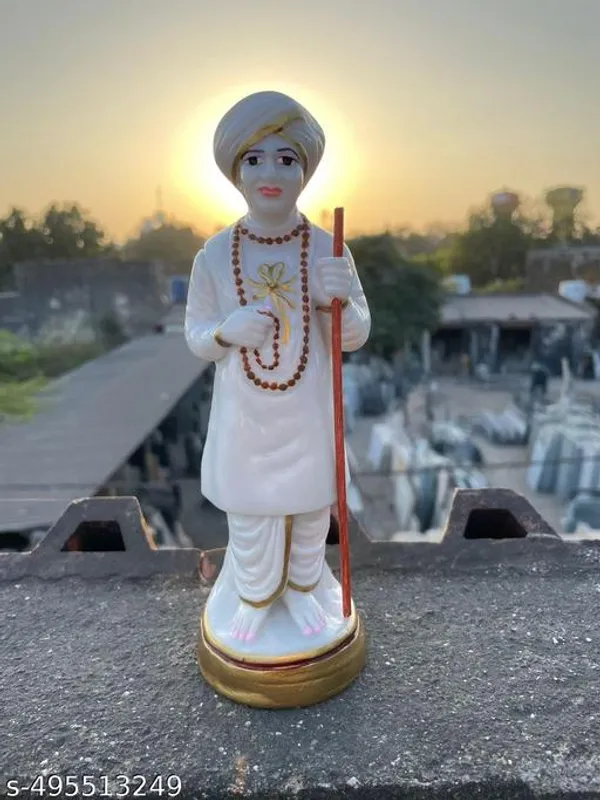 Virpur_Jalaram_Bapa_For_Home_Office_Mandir_Decor_Gift_Items_Collectible_Handicraft_Art_Height_7.5_Inch_Length_2.5