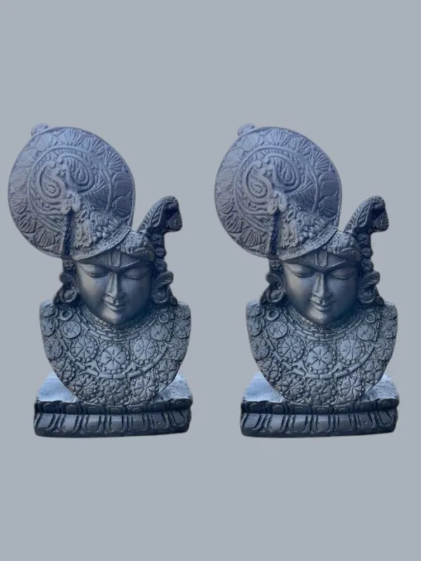 Pack_Of_2_Nathdwara_Srinathji_Mukharvind_Darshan_Swaroop_Lord_Krishna_Statue_Sculpture_For_Home_Office_Bedroom_Living_Room_Size_Height_6_Inch_Lenghth_3_Inch_Material_Marble_Dust