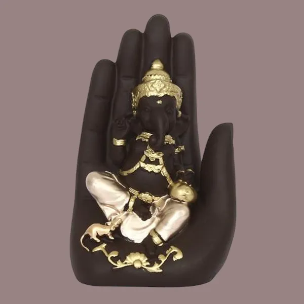 Polyresin_Handcrafted_Palm_Ganesha_Idol_Showpiece_For_Home_Decor_Brown