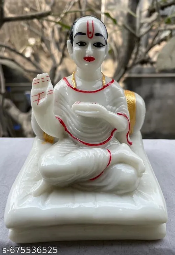 Mahaprabhuji_Shri_Vallabhacharyaji_Champaranya_Mahaprabhuji_Nathdwara_Mahaprabhuji_Idol_Marble_Dust_Resin_Height_5Inch_Lenght_3_5Inch_Marble_Type