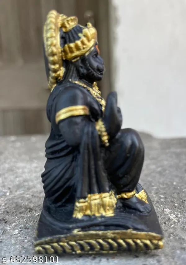 Pack_Of_2_Resin_Hanuman_Idol_In_Sitting_Posture_Compact_Hanuman_Murti_For_Car_Dashboard_Temple_For_Home_Or_Puja_Mandir_Ideal_Return_Gifts_For_Pooja