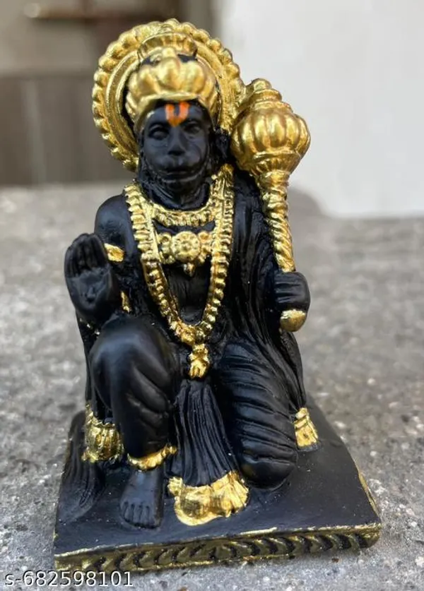 Pack_Of_2_Resin_Hanuman_Idol_In_Sitting_Posture_Compact_Hanuman_Murti_For_Car_Dashboard_Temple_For_Home_Or_Puja_Mandir_Ideal_Return_Gifts_For_Pooja