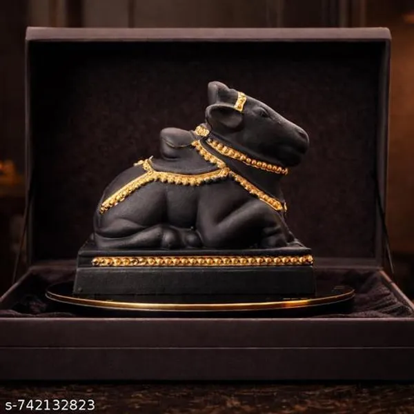 Pack_Of_2_Sacred_Nandi_Maharaj_Idol_Black_Golden_Shiv_Vahan_Statue_For_Home_Temple_Pooja