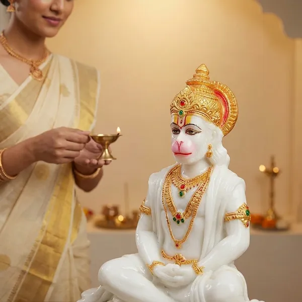 New_Premium_Beautifully_Handcrafted_Marble_Panchmukhi_Hanuman_Ji_Idol_For_Home_Temple_Statue_Showpiece_Panchmukhi_Hanuman_Murti_Statue_For_Home_Decor_Gifting_Size_White_10_Inch