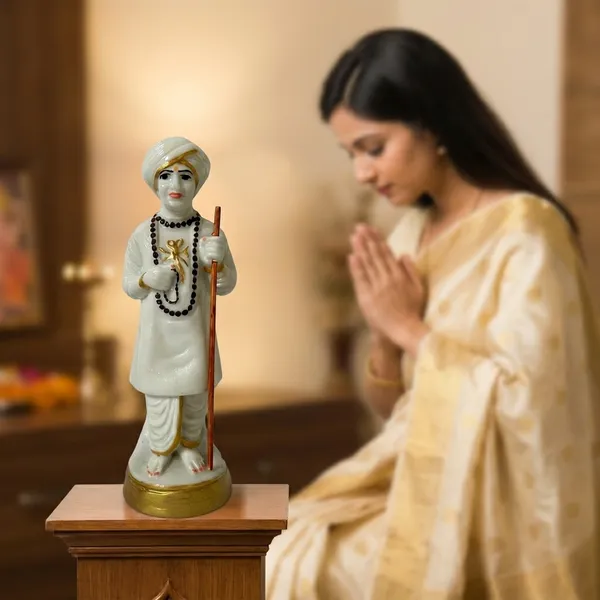 Virpur_Jalaram_Bapa_Idol_7.5_Inch_Handcrafted_Decorative_Statue_For_Home_Office_Mandir_Gift_Collectible_Use_Traditional_Indian_Art