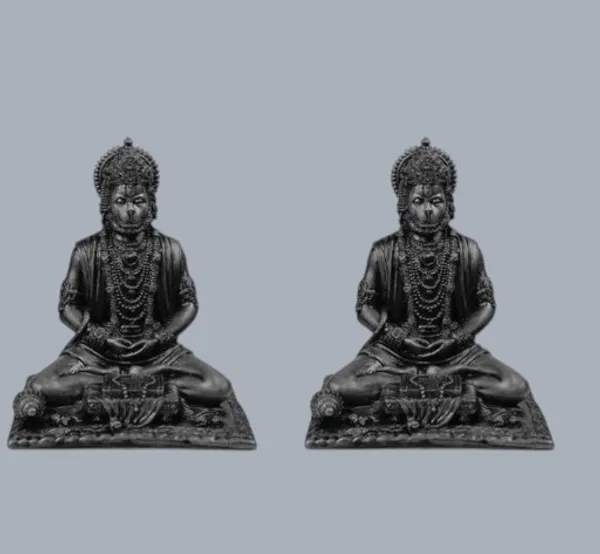 Pack_Of_2_Lord_Hanuman_Idol_Statue_For_Home_Decoration_And_Puja_Made_With_Resin_For_Lightweight_Colour_Matte_Black_