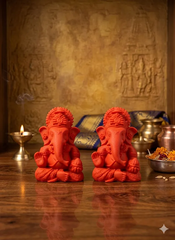 Pack_Of_2_Sindoor_Color_Resin_Ganesha_Idol_5.5X4_Cm_Ganpati_Bappa_Murti_For_Home_Decor_Housewarming_Gift_Purpose