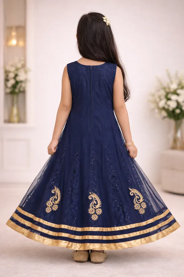 Navy_Blue_Anarkali_Gown_For_Girls_With_Gold_Embroidery